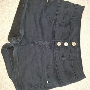 Black high waisted shorts